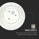 Aplica LED de exterior 8W rotunda aluminiu corp alb IP65