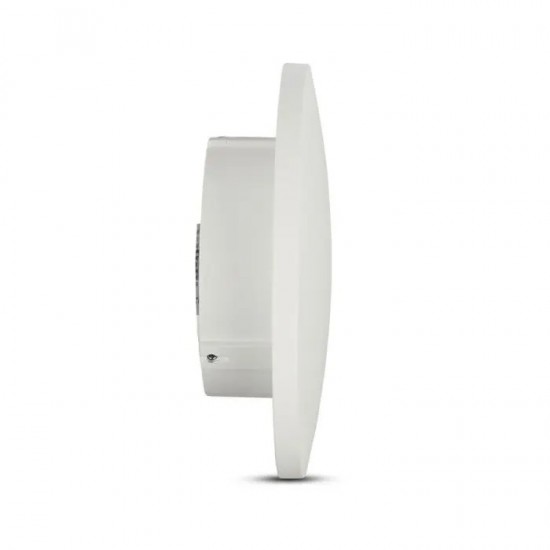 Aplica LED de exterior 8W rotunda aluminiu corp alb IP65