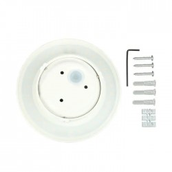 Aplica LED de exterior 5W rotunda aluminiu corp alb iluminare indirecta IP65