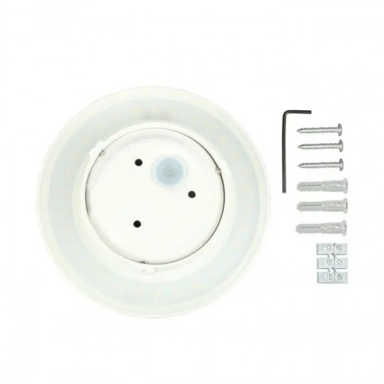 Aplica LED de exterior 8W rotunda aluminiu corp alb IP65