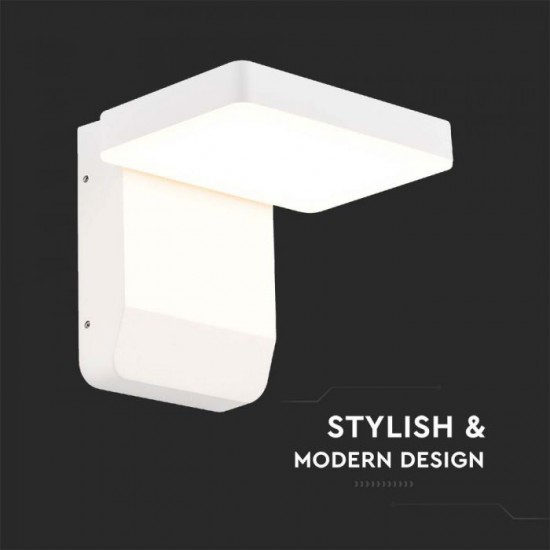 Aplica LED de perete 17W patrata aluminiu corp alb IP65