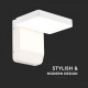 Aplica LED de perete 17W patrata aluminiu corp alb IP65
