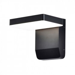 Aplica LED de perete 17W patrata aluminiu corp negru IP65