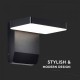 Aplica LED de perete 17W patrata aluminiu corp negru IP65