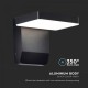 Aplica LED de perete 17W patrata aluminiu corp negru IP65