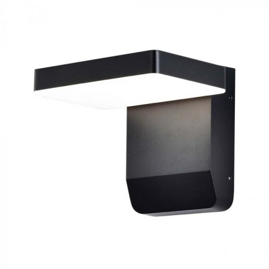 Aplica LED de perete 17W patrata aluminiu corp negru IP65