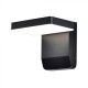 Aplica LED de perete 17W patrata aluminiu corp negru IP65