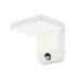 Aplica LED de perete 17W cu senzor PIR patrata aluminiu corp alb IP65