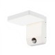 Aplica LED de perete 17W cu senzor PIR patrata aluminiu corp alb IP65