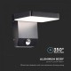 Aplica LED de perete 17W cu senzor PIR patrata aluminiu corp negru IP65