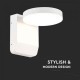 Aplica LED de perete 17W rotunda aluminiu corp alb IP65