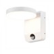 Aplica LED de perete 17W cu senzor PIR rotunda aluminiu corp alb IP65