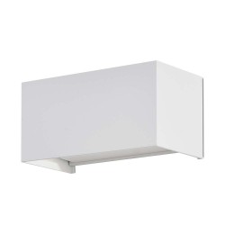 Aplica LED de perete 24W iluminare sus jos unghi reglabil dreptunghiulara aluminiu corp alb IP65