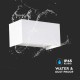 Aplica LED de perete 24W iluminare sus jos unghi reglabil dreptunghiulara aluminiu corp alb IP65