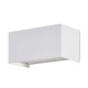 Aplica LED de perete 24W iluminare sus jos unghi reglabil dreptunghiulara aluminiu corp alb IP65