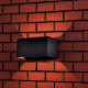 Aplica LED de perete 24W iluminare sus jos unghi reglabil dreptunghiulara aluminiu corp gri IP65