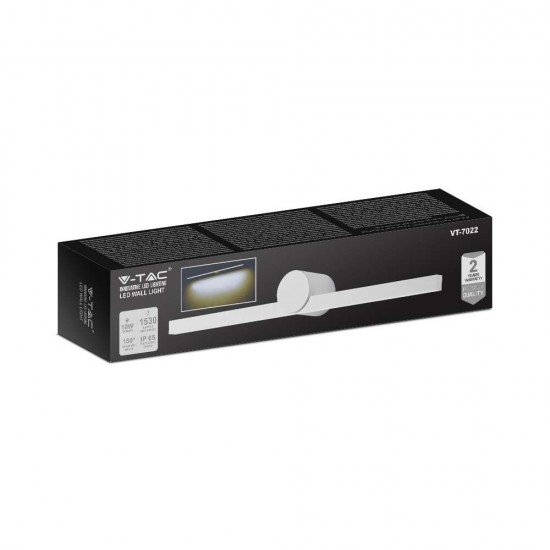 Aplica LED etansa pentru tablou sau oglinda 10W 610mm aluminiu corp alb IP65