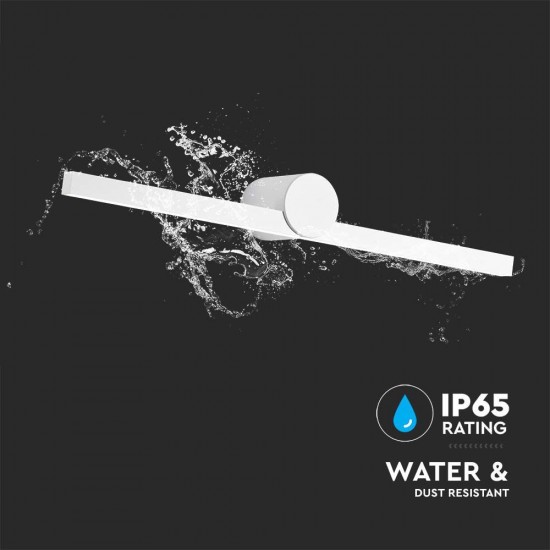 Aplica LED etansa pentru tablou sau oglinda 10W 610mm aluminiu corp alb IP65
