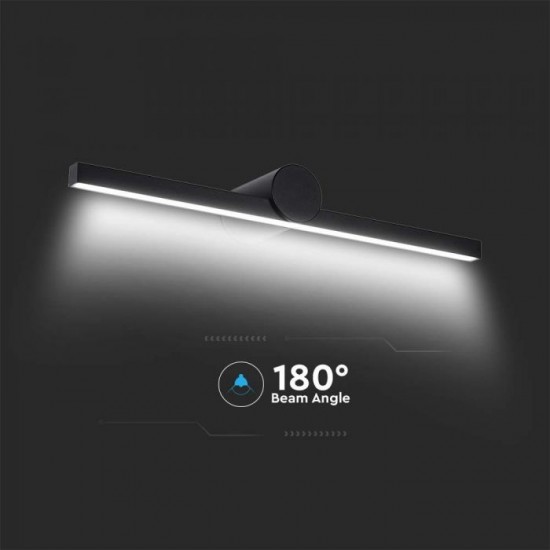 Aplica LED etansa pentru tablou sau oglinda 10W 610mm aluminiu corp negru IP65