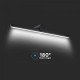Aplica LED etansa pentru tablou sau oglinda 10W 610mm aluminiu corp negru IP65