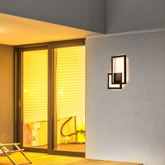 Aplica LED decorativa 20W 420mm culoare corten IP20