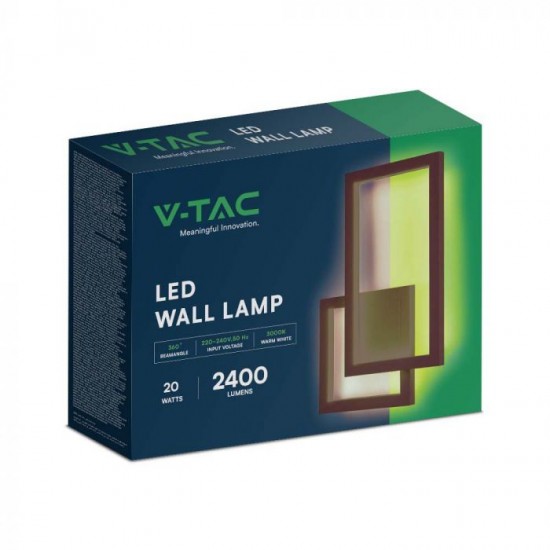 Aplica LED decorativa 20W 420mm culoare corten IP20