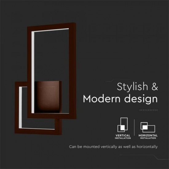Aplica LED decorativa 20W 420mm culoare corten IP20