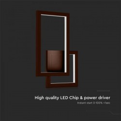 Aplica LED decorativa 20W 420mm culoare corten IP20