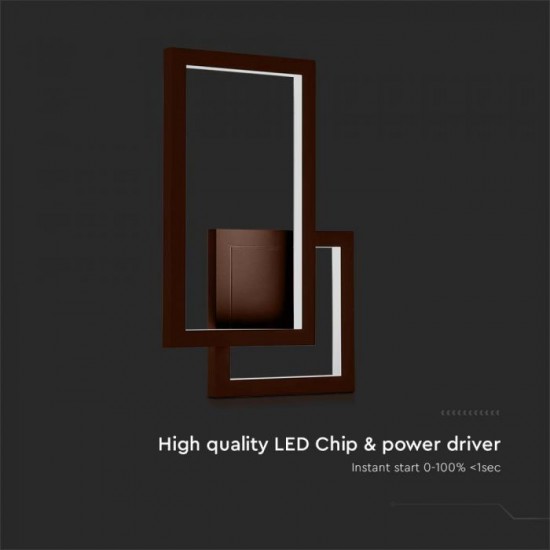 Aplica LED decorativa 20W 420mm culoare corten IP20