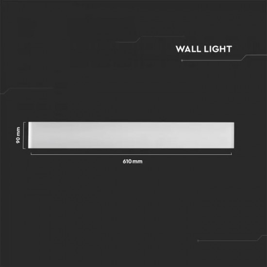 Aplica LED decorativa 20W IP44 alba iluminare sus jos