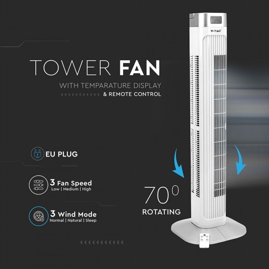 Ventilator turn 55W cu telecomanda - 36 inch