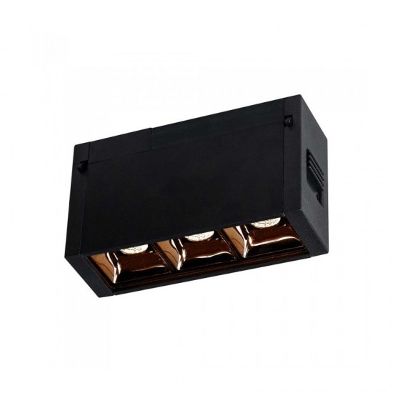 Spot LED liniar magnetic 3W Corp Negru Alb Cald