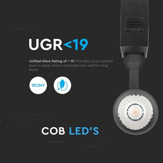 Proiector LED magnetic 15W Corp Negru Alb Cald
