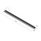 Sina magnetica 0.5m Xtrim S neagra cu montaj incastrat 48V DC IP40