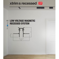 Corp de iluminat LED magnetic liniar orientabil XTRIM STMRS11 5.2W 48V DC 150mm auriu satinat lumina calda IP40