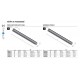 Sina magnetica 1m Xtrim S neagra cu montaj incastrat 48V DC IP40