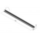 Sina magnetica 2,5m Xtrim S neagra cu montaj incastrat 48V DC IP40