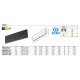 Proiector LED magnetic liniar orientabil XTRIM STMRS22 10.6W 48V DC 300mm 20 grade auriu sablat CRI90 UGR<16 lumina calda IP40