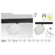 Corp de iluminat LED magnetic tip panou dimabil XTRIM STMRS53 11.2W 48V DC 144mm lumina calda IP40