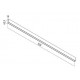 Sina magnetica 0.5m Xtrim S neagra cu montaj aparent 48V DC IP40