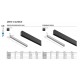 Sina magnetica 1m Xtrim S neagra cu montaj aparent 48V DC IP40
