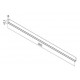 Sina magnetica 1m Xtrim S neagra cu montaj aparent 48V DC IP40
