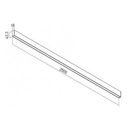 Sina magnetica 2,5m Xtrim S neagra cu montaj aparent 48V DC IP40
