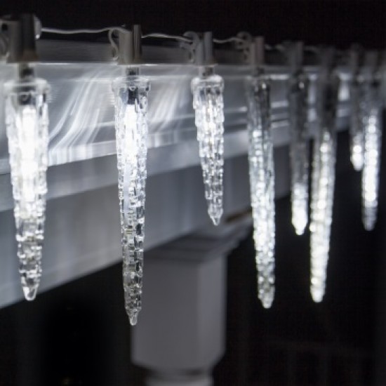 Instalatie luminoasa led Stalactite-Turturi decorativi Erste 120LED 36W 6m IP44 alb rece