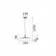 Pendul CANTINA cu dulie E27 1050mm metal cupru IP20