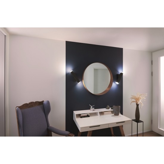Aplica LED decorativa inteligenta 12W Ledvance Smart+ WiFi ORBIS CROSS alb negru dimabila TW compatibil Amazon Alexa si Google Assistant IP20