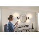 Aplica LED decorativa inteligenta 12W Ledvance Smart+ WiFi ORBIS CROSS alb negru dimabila TW compatibil Amazon Alexa si Google Assistant IP20