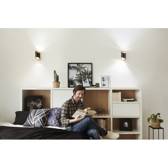 Aplica LED decorativa inteligenta 12W Ledvance Smart+ WiFi ORBIS CYLDRO alb negru dimabila TW compatibil Amazon Alexa si Google Assistant IP20