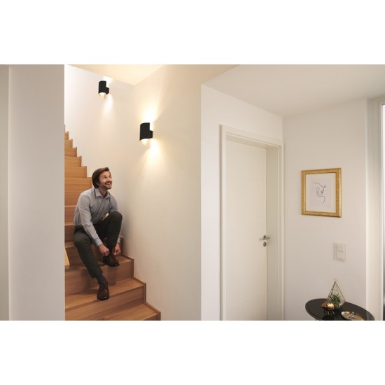 Aplica LED decorativa inteligenta 12W Ledvance Smart+ WiFi ORBIS TWIST alb negru dimabila TW compatibil Amazon Alexa si Google Assistant IP20