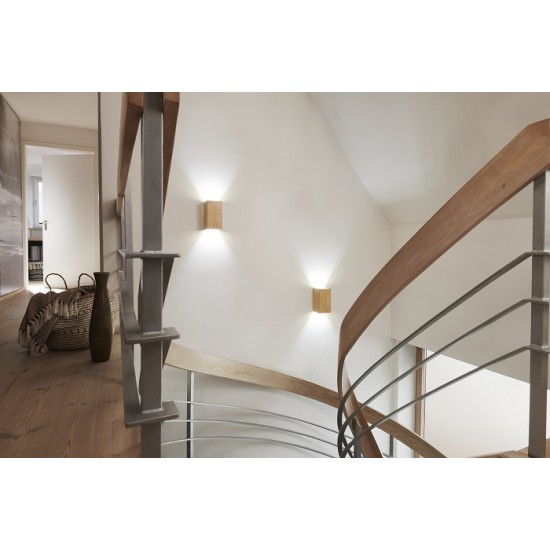 Aplica LED decorativa inteligenta 12W Ledvance Smart+ WiFi ORBIS WOOD 210mm dimabila TW compatibil Amazon Alexa si Google Assistant IP20